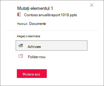 Mutați în folder