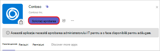 Selectați Solicitați aprobarea pentru a obține acces de la administratorul IT