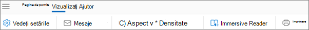 Fila Vizualizare din noul Outlook pentru Windows