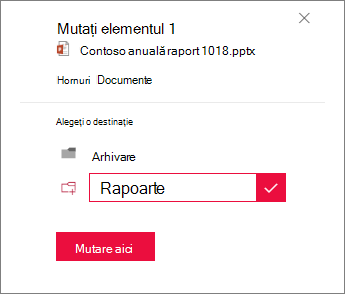 Creați un folder nou în care să vă deplasați