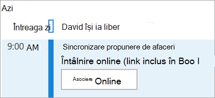 Afișați Butonul Conectați-vă Online pentru întâlniri