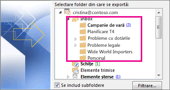 Foldere de e-mail