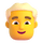 Teams muž blond vlasy emoji