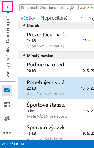 Zobrazenia ikon na minimalizovanej table priečinka