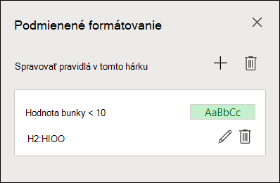 Obrázok zobrazujúci krok 2 úpravy pravidla podmieneného formátovania