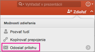 PPT pre Mac, Odoslať prílohu