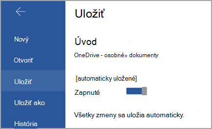 Prepínač automatického ukladania v zariadení s Androidom