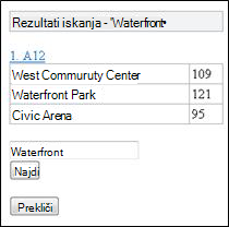 Rezultati iskanja v mobilnem pregledovalniku za Excel
