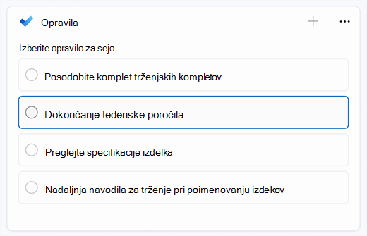 Posnetek zaslona aplikacije Ura s seznamom opravil, ki jih ponuja Microsoft To do.