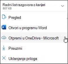 new Outlook upload to OneDrive window