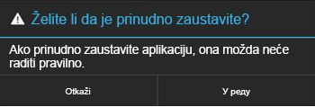 Potvrdite silu da odustanem