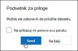 new Outlook Attachment reminder window