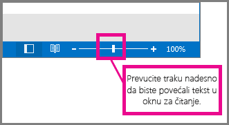 Pomerite traku nadesno da biste zumirali.