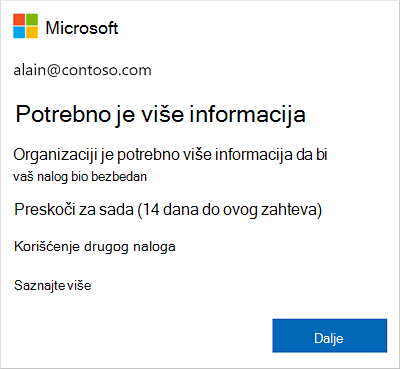 Upit koji traži više informacija