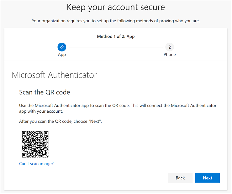 Skeniranje QR koda pomoću aplikacije Authenticator