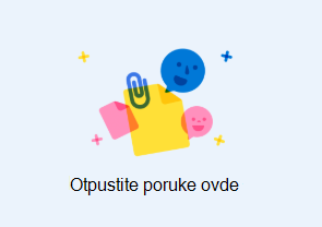 Otpustite poruke ovde kada prevučete e-poruku u drugu e-poruku.