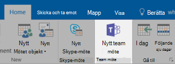 Knappen Nytt Teams-möte i Outlook