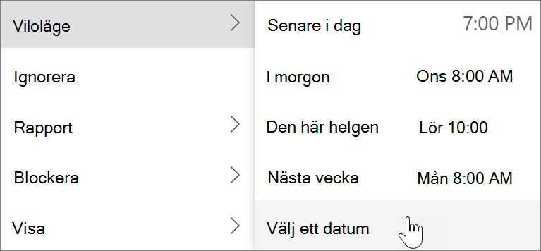 Använda Viloläge i nya Outlook för Windows