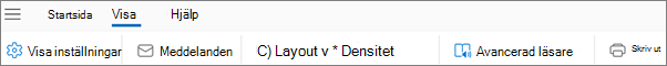 Fliken Visa i nya Outlook för Windows