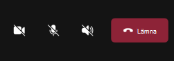 högtalarkamera och mikrofon i teams inaktiverat.