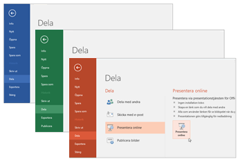 Samarbeta med andra Office 365-appar