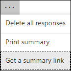 รับตัวเลือกลิงก์สรุปใน Microsoft Forms