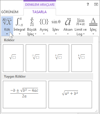 Köklü matematik yapıları