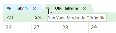 Yan Yana Modda Görüntüle okuna tıklayın