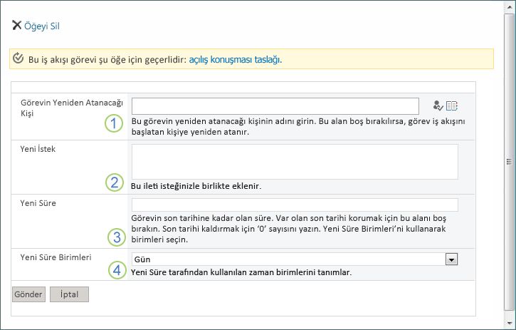 Görevi yeniden atama formu
