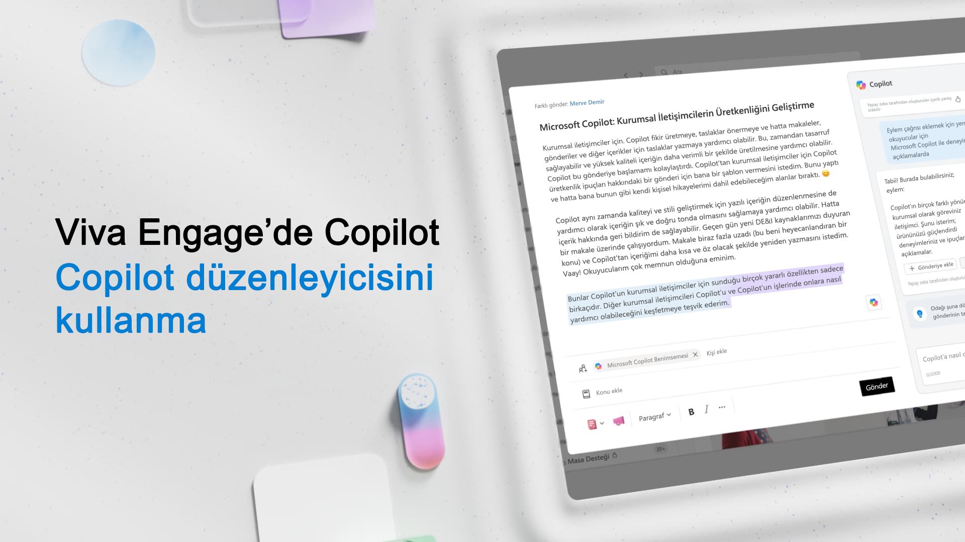 Video: Viva Engage’de Copilot düzenleyicisini kullanma