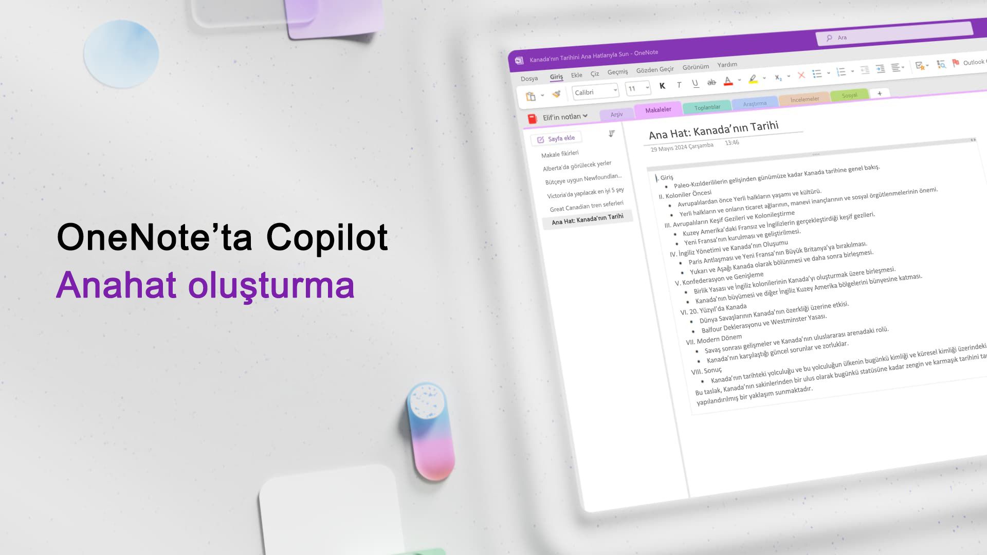 Video: OneNote'ta Copilot ile ana hat oluşturma