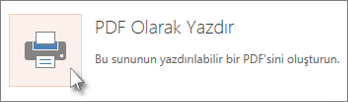 Slaytları PDF olarak yazdırma