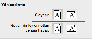 Mac için PPT Sayfa Yönlendirmesi