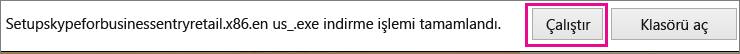 Kurulum sihirbazını başlatmak için Çalıştır’ı seçin.