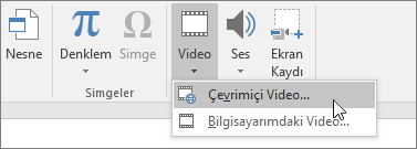 Slaytlarınıza video ekleme