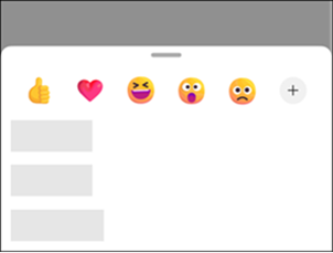 Teams'de tepki seçici