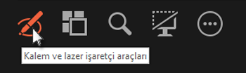 Slaytlarınızın üzerine gelmek veya üzerine yazmak için kalemi kullanın.