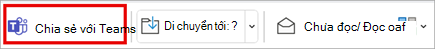 Chia sẻ với nhóm trên dải băng thanh công cụ trong Outlook Cổ điển.