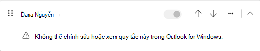 Không thể chỉnh sửa hoặc xem một số loại quy tắc phía máy khách được di chuyển từ Outlook cổ điển trong Outlook mới.