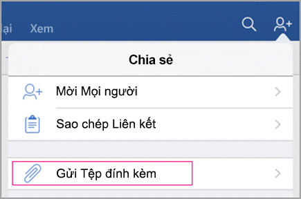 Gửi phần đính kèm