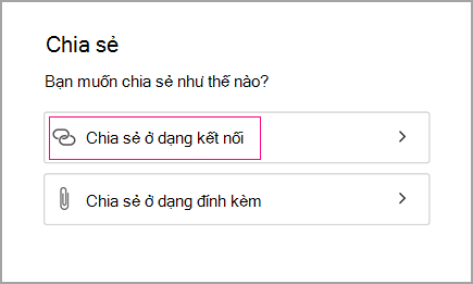 Chia sẻ dưới dạng liên kết