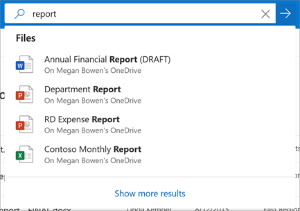 在商務用 OneDrive 中進行搜尋