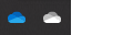 Iconos de OneDrive azules y blancos