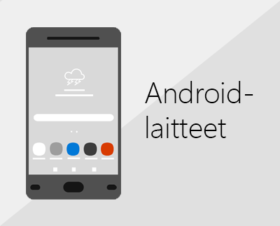 Officen ja sähköpostin määrittäminen napsauttamalla Android-laitteissa