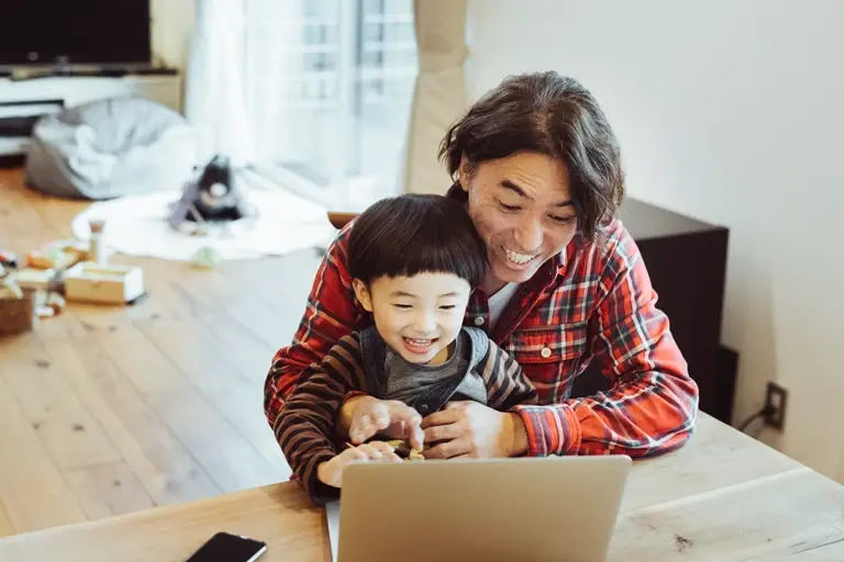 kid playing video game