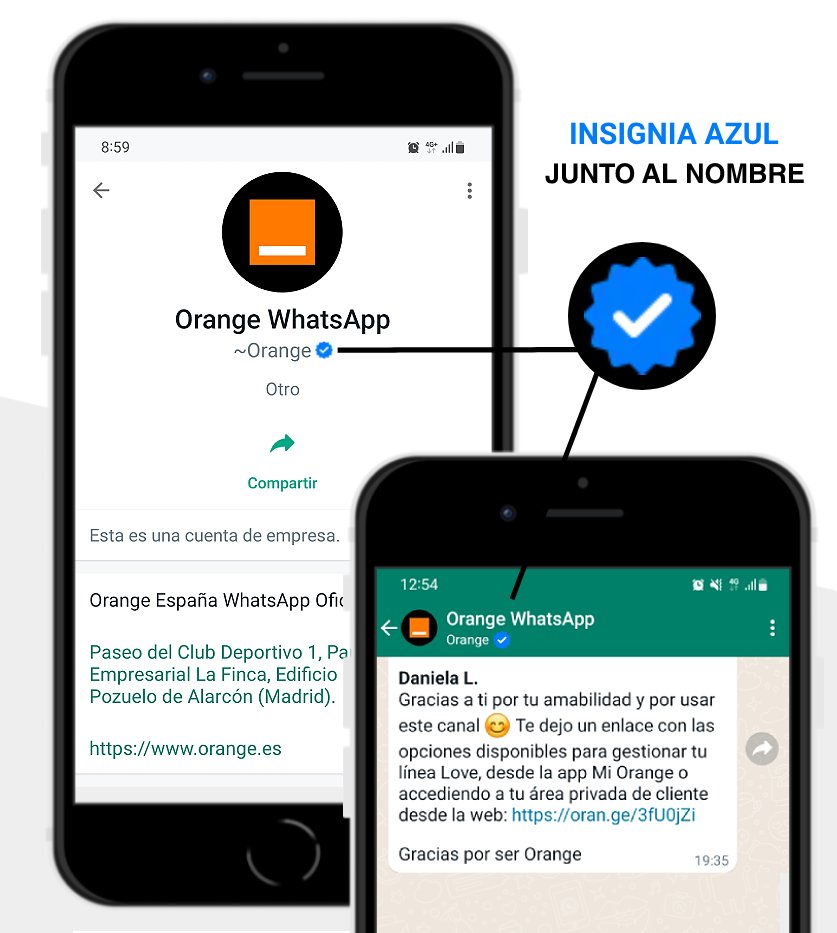 Cómo identificar el canal OFICIAL de WhatsApp de Orange