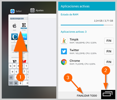 Desactivar apps en segundo plano iphone y android