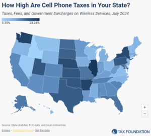 Wireless taxes cell phone tax rates by state 2024 taxes, fees, and surcharges on wireless service 2024 wireless excise tax rates on cellular service