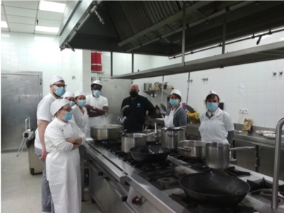 The kitchen training area in Los Arcos