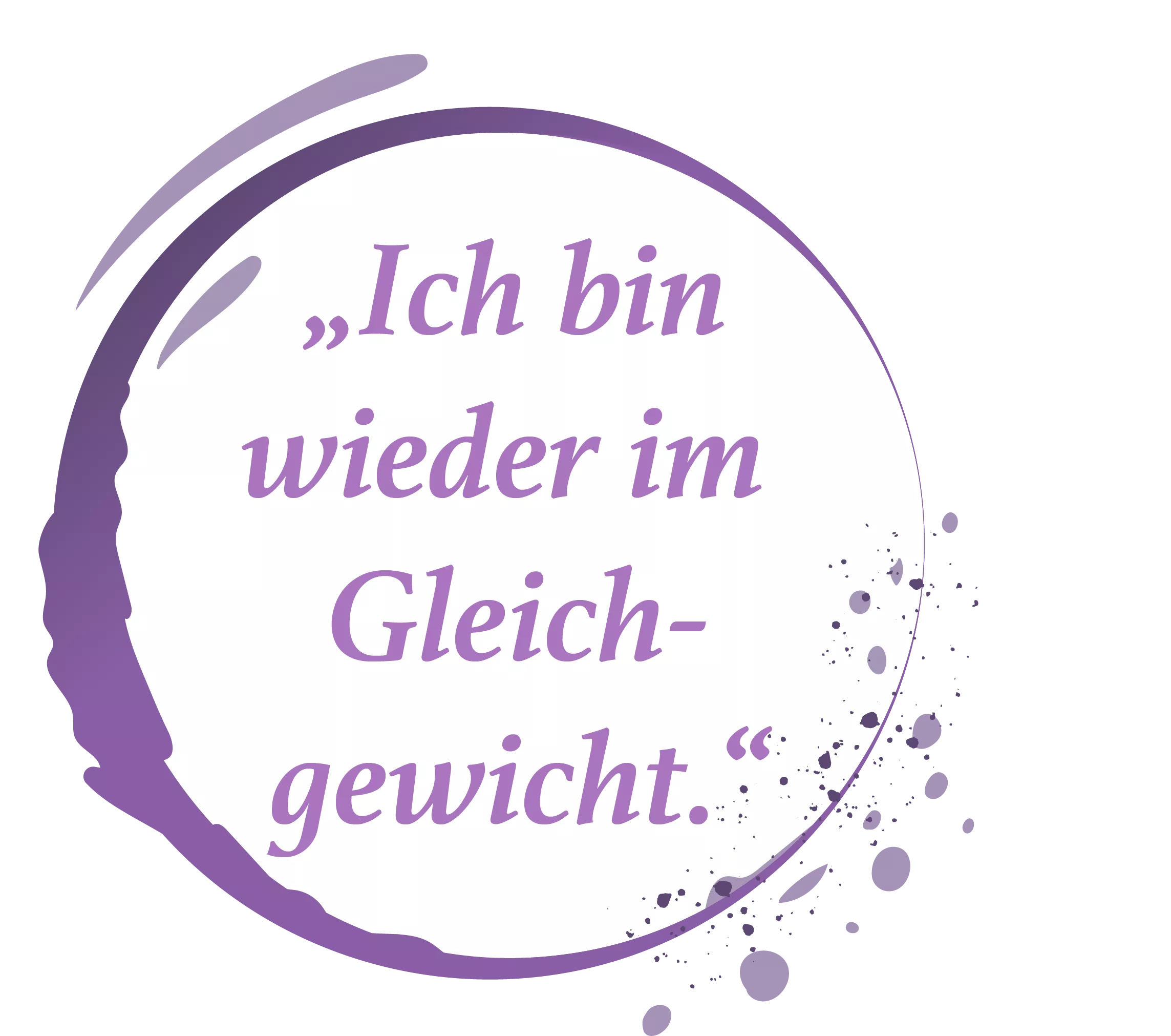 Ich bin wieder im Gleichgewicht